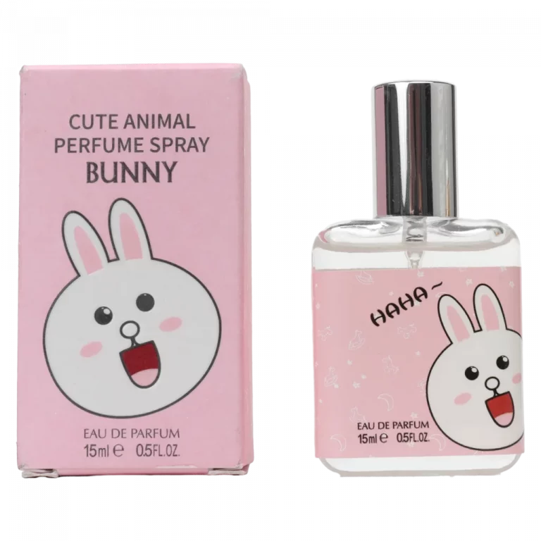 MUMUSO Eau de Parfum Spray, 15 ml (Rosa) mit Hase – kompaktes Damen Parfüm ideal für Alltag und unterwegs.