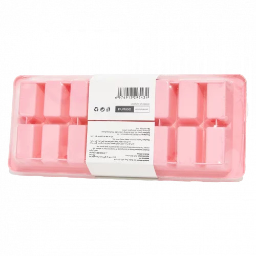 MUMUSO Eiswürfelform mit Deckel aus PP-Kunststoff in Rosa – praktisches Küchenzubehör für selbstgemachte Eiswürfel.