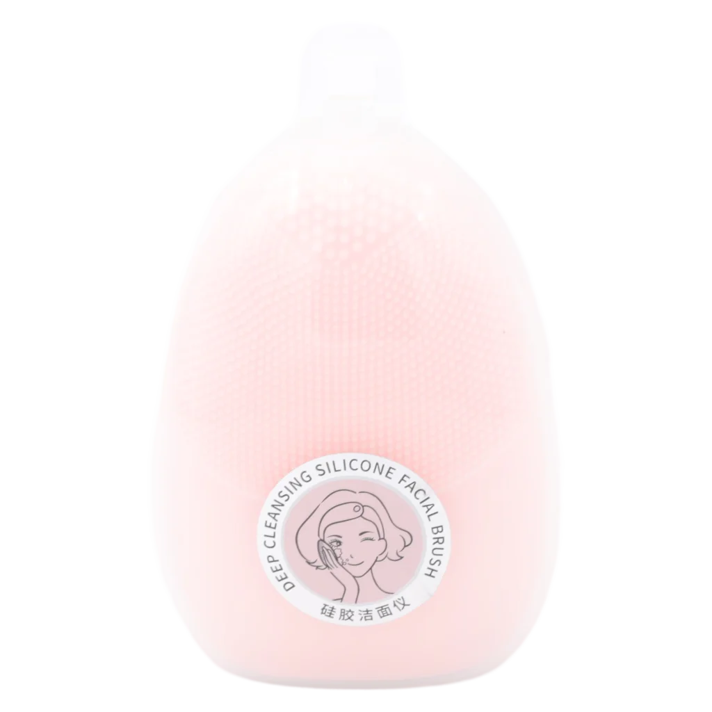MUMUSO elektrische Silikon Gesichtsbürste für die Gesichtsreinigung in Rosa – sanftes Gesichtsreinigungsgerät für sensible Haut.