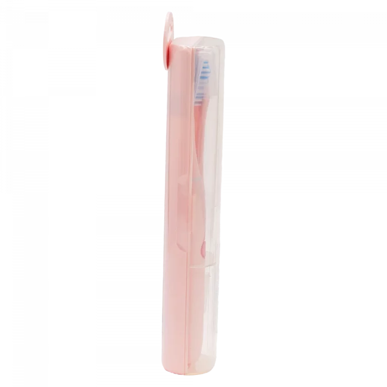 MUMUSO elektrisches Zahnbürstenset mit Schalltechnologie für Erwachsene, rosa, praktische Zahnpflege für die tägliche Mundhygiene.