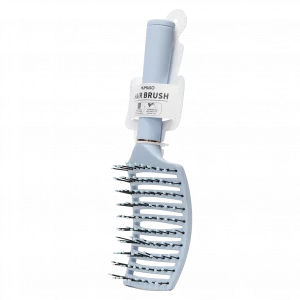 MUMUSO entlüftete Haarbürste mit Reinigungsaufsatz, Nylon-Borsten (Blau) – Haarbürste ABS für nasses und trockenes Haar.