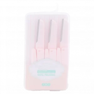 MUMUSO 3er-Pack faltbare Augenbrauenrasierer für Damen, sicherer Faltmechanismus, rosa – Beauty Tool für präzise Augenbrauenpflege.