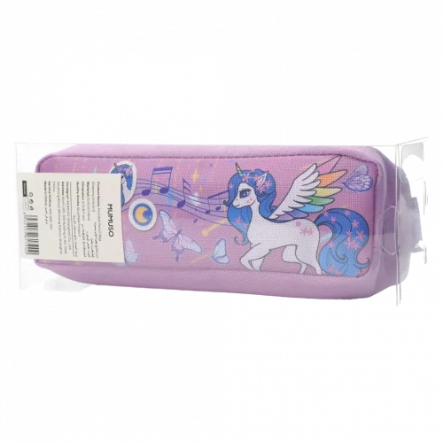 MUMUSO Federmäppchen mit Einhorn, lila – geräumiges Schulmäppchen für Kinder, ideal zur Aufbewahrung von Stiften.