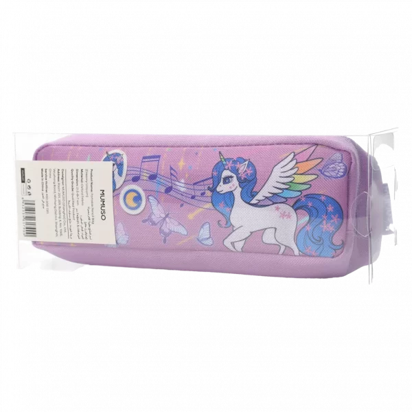 MUMUSO Federmäppchen mit Einhorn, lila – geräumiges Schulmäppchen für Kinder, ideal zur Aufbewahrung von Stiften.