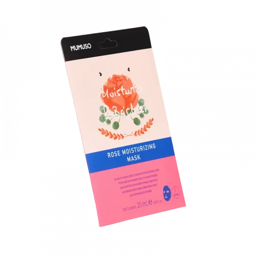 MUMUSO Gesichtsmaske mit Rosenwasser, 25 ml (Rosa) – feuchtigkeitsspendende Gesichtsmaske für trockene oder sensible Haut.