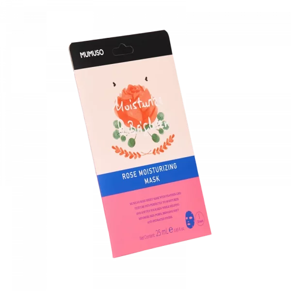 MUMUSO Gesichtsmaske mit Rosenwasser, 25 ml (Rosa) – feuchtigkeitsspendende Gesichtsmaske für trockene oder sensible Haut.