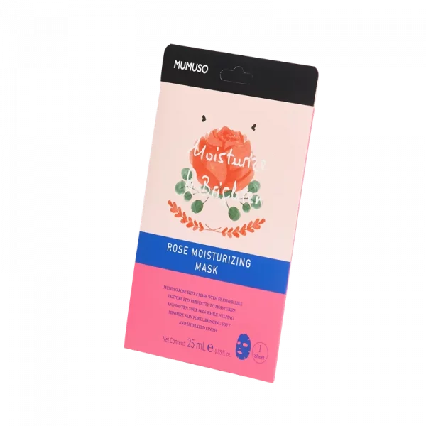 MUMUSO Gesichtsmaske mit Rosenwasser, 25 ml (Rosa) – feuchtigkeitsspendende Gesichtsmaske für trockene oder sensible Haut.