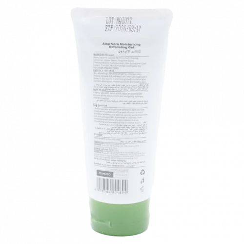 MUMUSO feuchtigkeitsspendendes Peeling-Gel für das Gesicht mit Aloe Vera, 124 g, grün – ideal für empfindliche Haut.