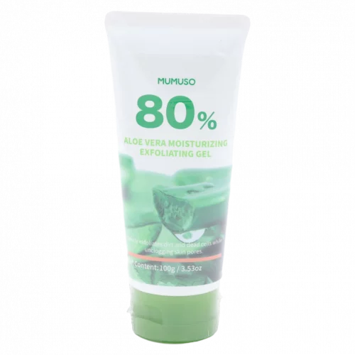 MUMUSO feuchtigkeitsspendendes Peeling-Gel für das Gesicht mit Aloe Vera, 124 g, grün – ideal für empfindliche Haut.