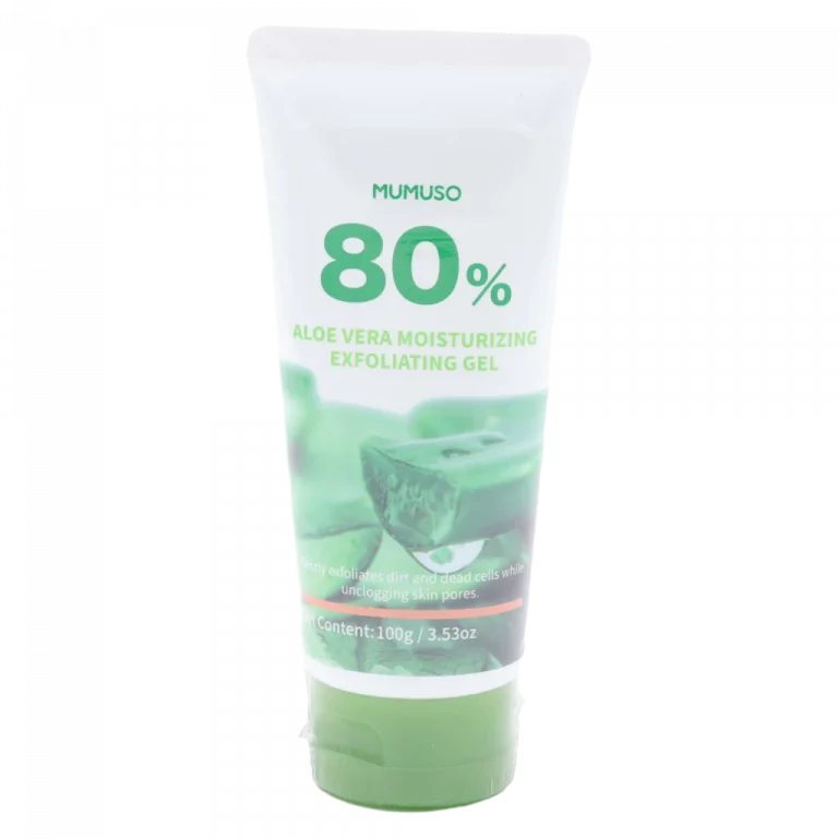MUMUSO feuchtigkeitsspendendes Peeling-Gel für das Gesicht mit Aloe Vera, 124 g, grün – ideal für empfindliche Haut.