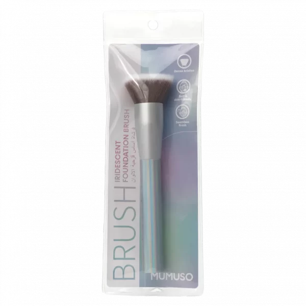 MUMUSO Foundation-Pinsel mit schimmerndem Kunststoffgriff, dichten Nylon-Borsten und Aluminiumhülse für alle Hauttypen.