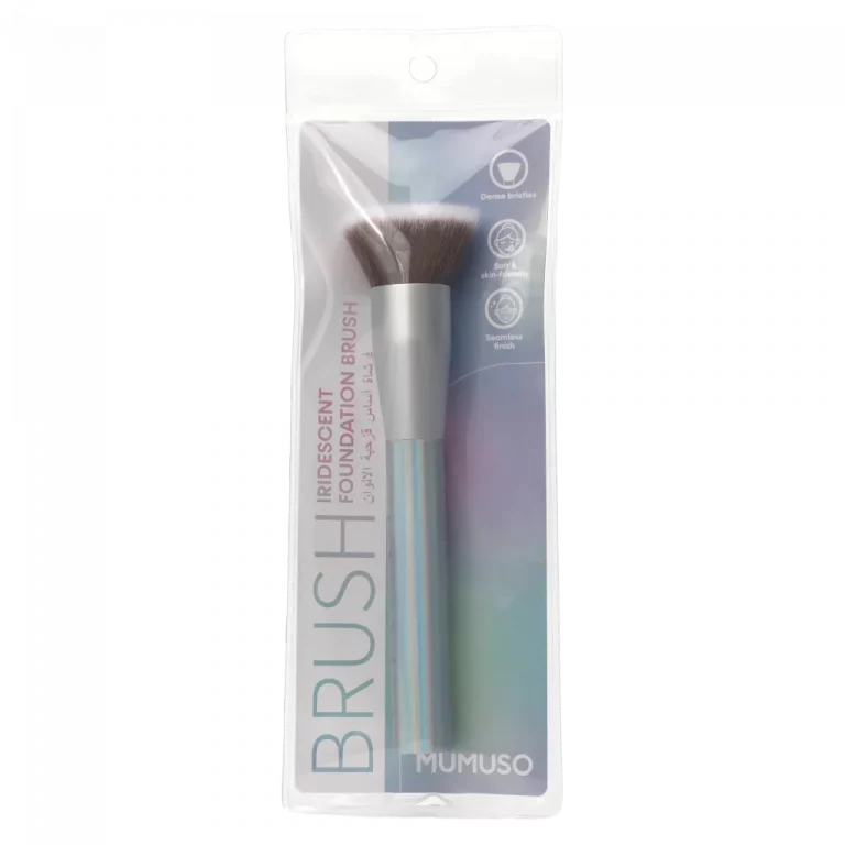 MUMUSO Foundation-Pinsel mit schimmerndem Kunststoffgriff, dichten Nylon-Borsten und Aluminiumhülse für alle Hauttypen.
