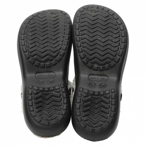 MUMUSO Winterclogs Damen, gefüttert mit weichem Futter in Schwarz (Größe 35-36) – bequeme Hausschuhe für den Winter.