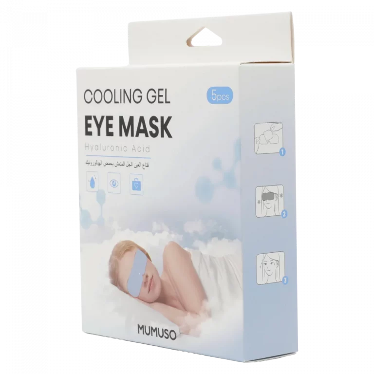 MUMUSO Gel-Augenmaske für Erwachsene, kühlend, Vliesstoff, hellblau – erfrischende Augenmaske für müde Augen.