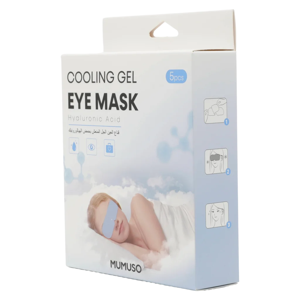 mumuso_gel-augenmaske_vliesstoff_kuehlend_hellblau_5er-pack.webp MUMUSO Gel-Augenmaske für Erwachsene, kühlend, Vliesstoff, hellblau – erfrischende Augenmaske für müde Augen.
