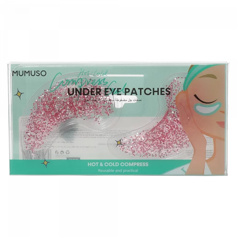 MUMUSO Gel-Augenpads zur Kompression, wiederverwendbar, aus PET, Pink – entspannende Gel-Kompressen für die Augenpflege.