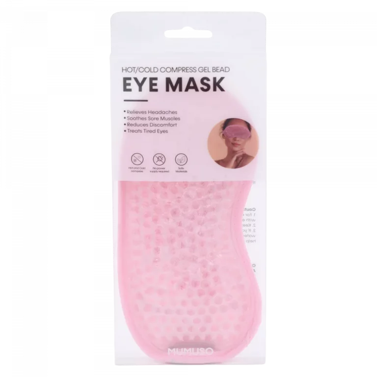 MUMUSO Gelperlen-Augenmaske zur Kalt- und Warmanwendung, 170,8 g in Rosa – Wellness Augenmaske mit Kristallgel für entspannte Augen.