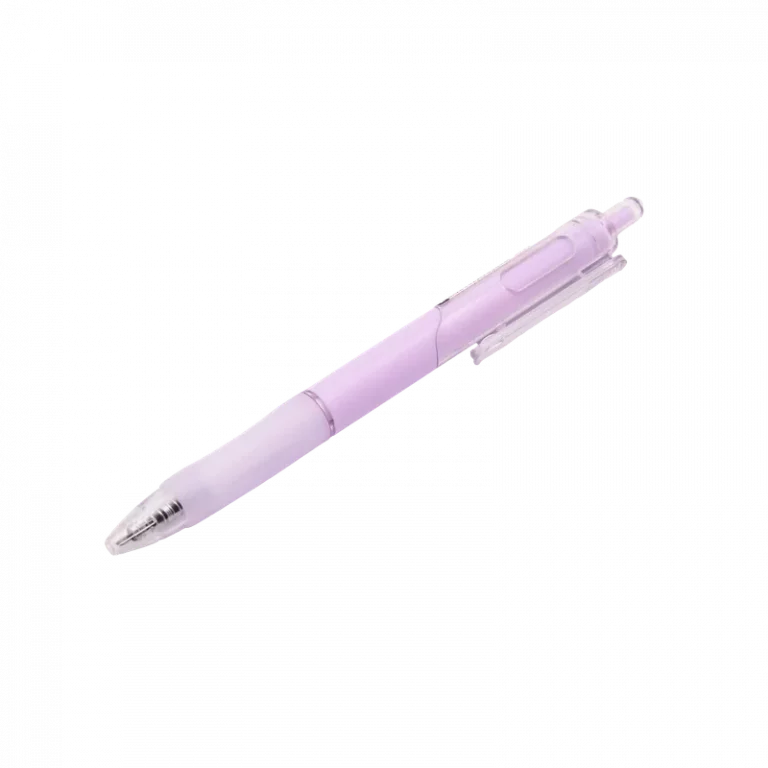 MUMUSO Gelstift mit Druckmechanik, modernes Design in Lila – praktisches Schreibgerät für den Alltag.