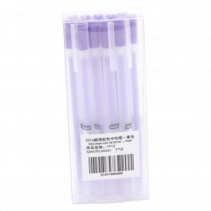 MUMUSO Gelstift mit transparenter Hülle, 7,7 g (Lila) – idealer Gelstift für Notizen und Schreibwarenbedarf.