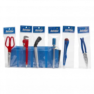 MUMUSO Gelstift im Werkzeug-Look, rot, ideal als kreativer Gelstift für Schule oder Büro und originelle Geschenkidee.