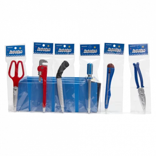 MUMUSO Gelstift im Werkzeug-Look, rot, ideal als kreativer Gelstift für Schule oder Büro und originelle Geschenkidee.