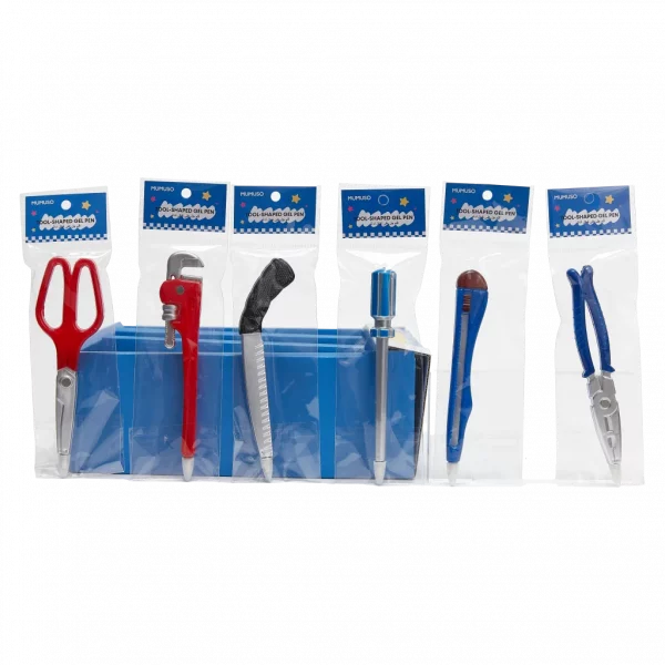 MUMUSO Gelstift im Werkzeug-Look, rot, ideal als kreativer Gelstift für Schule oder Büro und originelle Geschenkidee.