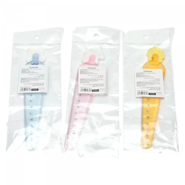 MUMUSO Lineal Kunststoff in Blau, gerades Lineal aus Kunststoff für präzises Messen – praktisches Messwerkzeug in Schülerbedarf.