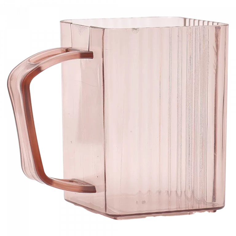 MUMUSO Mundspülbecher aus PS, 360 ml (Rosa) – robuster Becher für das Badezimmer und die tägliche Mundhygiene.