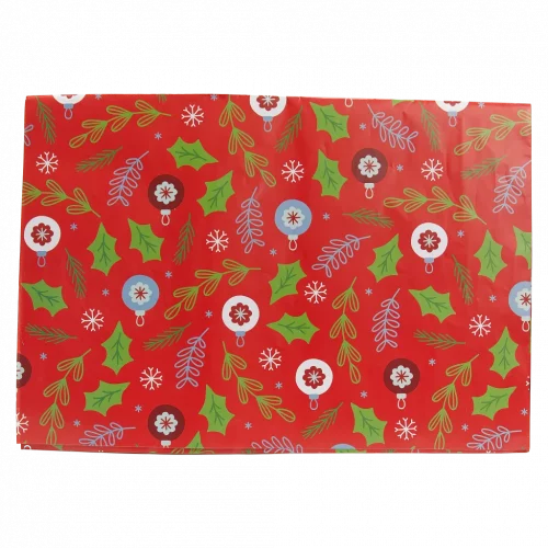 MUMUSO Geschenkpapier Weihnachten, 80 g, rot, mit weihnachtlichen Motiven – ideales Geschenkpapier für festliche Anlässe.