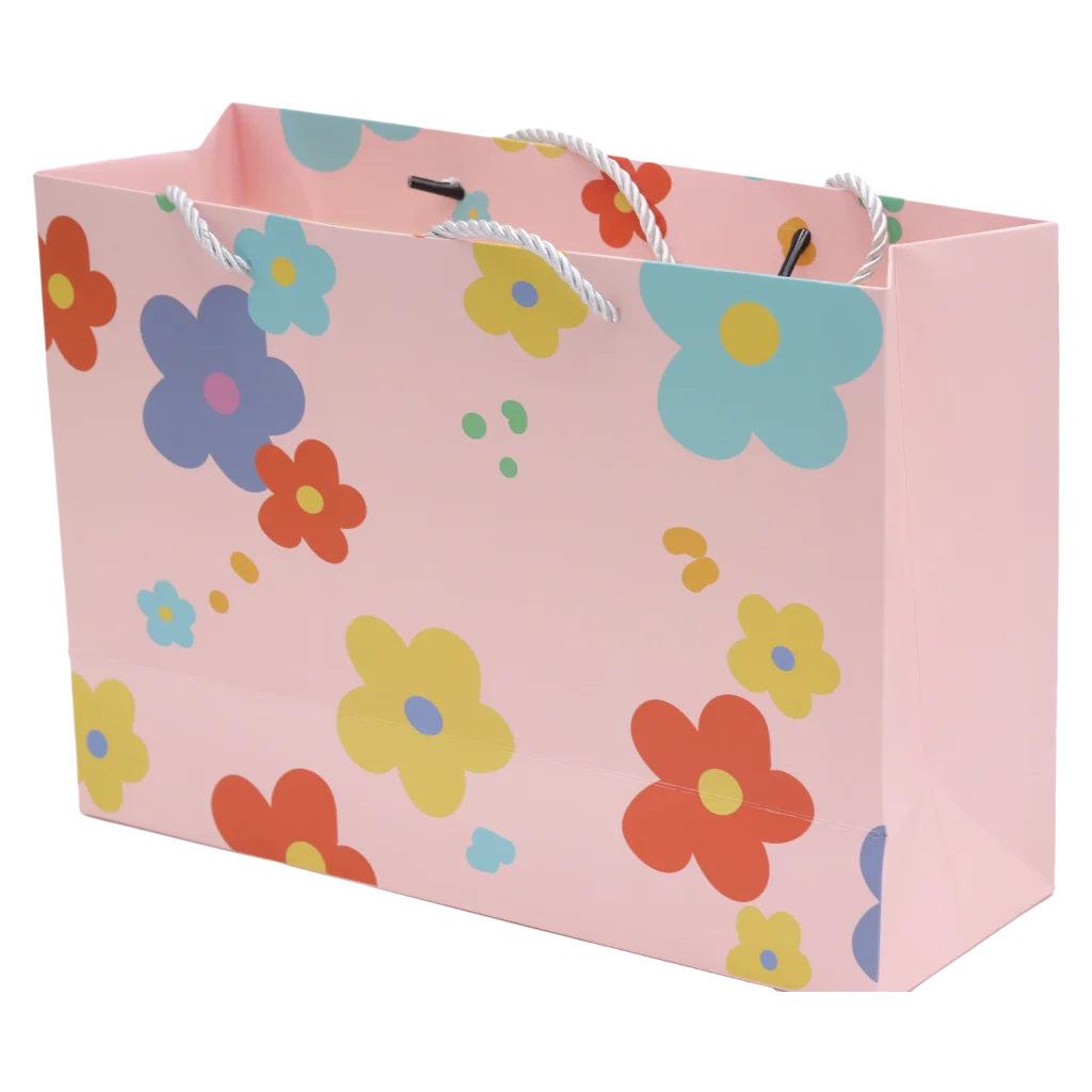mumuso_geschenktasche_papier_mittel_blumen_mehrfarbig.webp MUMUSO Geschenktasche aus Papier, mittelgroß, mit bunten Blumen, ideal als Geschenkverpackung für Geburtstage.