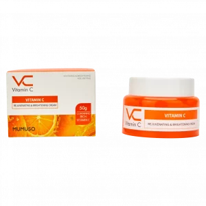 MUMUSO Gesichtscreme mit Vitamin C, 50 g in Orange – feuchtigkeitsspendende Vitamin C Creme für strahlende Haut.