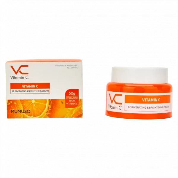 MUMUSO Gesichtscreme mit Vitamin C, 50 g in Orange – feuchtigkeitsspendende Vitamin C Creme für strahlende Haut.