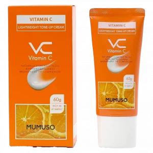 MUMUSO Gesichtscreme mit Vitamin C, 60 g (Orange) – leichte Vitamin C Creme für strahlende Haut und Feuchtigkeitspflege.