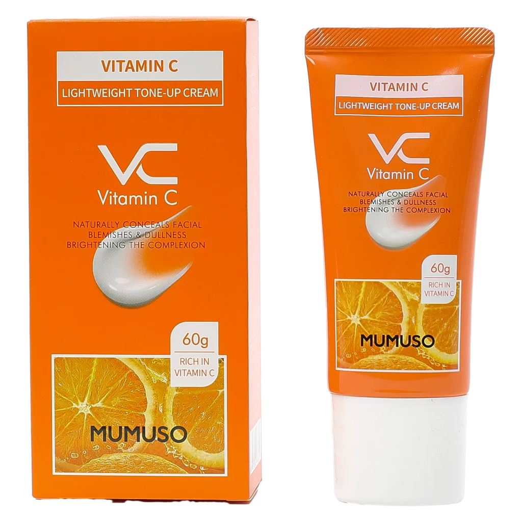 mumuso_gesichtscreme_vitamin-c_60g_orange.webp MUMUSO Gesichtscreme mit Vitamin C, 60 g (Orange) – leichte Vitamin C Creme für strahlende Haut und Feuchtigkeitspflege.