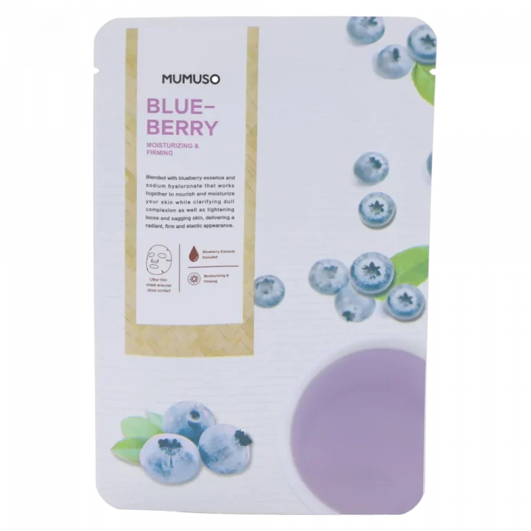 MUMUSO Gesichtsmaske mit Heidelbeer-Extrakt, 36,1 g (Lila/Weiß) – nährende Heidelbeer-Gesichtsmaske für straffere Haut.