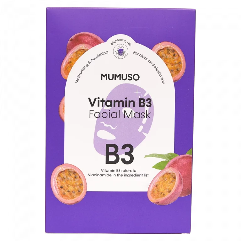 MUMUSO Gesichtsmaske mit Vitamin B3, 185,4 g (Lila) – feuchtigkeitsspendende Gesichtsmaske für empfindliche Haut.