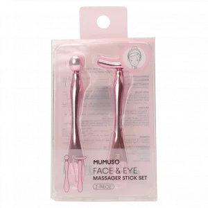 MUMUSO Gesichtsmassager aus Zinklegierung für Gesicht und Augenpartie, sanftes Beauty-Tool in Rosa für gezielte Massage.