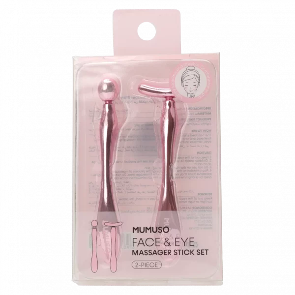 MUMUSO Gesichtsmassager aus Zinklegierung für Gesicht und Augenpartie, sanftes Beauty-Tool in Rosa für gezielte Massage.
