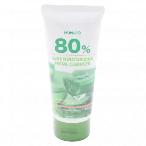 MUMUSO Gesichtsreiniger mit 80 % Aloe Vera, 100 ml (Grün) – feuchtigkeitsspendendes Reinigungsgel für sensible Haut.