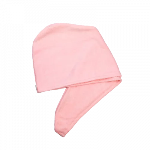 MUMUSO Haarturban Mikrofaser Handtuch, 25×65 cm in Hellrosa – schnelltrocknend und sanft zu den Haaren.