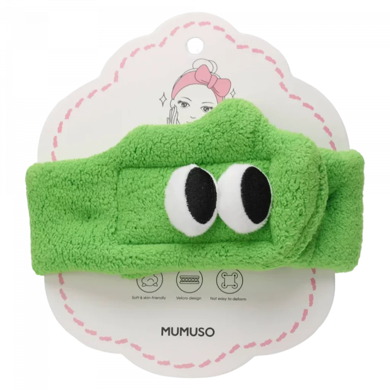 MUMUSO Haarband verstellbar mit Klettverschluss, weiche Polyester/Polyamid-Mischfaser in Grün, für Gesichtspflege.