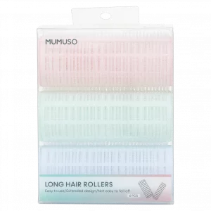 MUMUSO Haarwickler Set für langes Haar, 6 Stück, rosa – praktische Lockenwickler für sanftes Styling und Volumen.