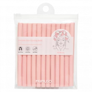 MUMUSO Haarwickler Set, 12-teilig (Rosa) – flexible Lockenwickler für sanfte Locken und einfaches Haarstyling ohne Hitze.