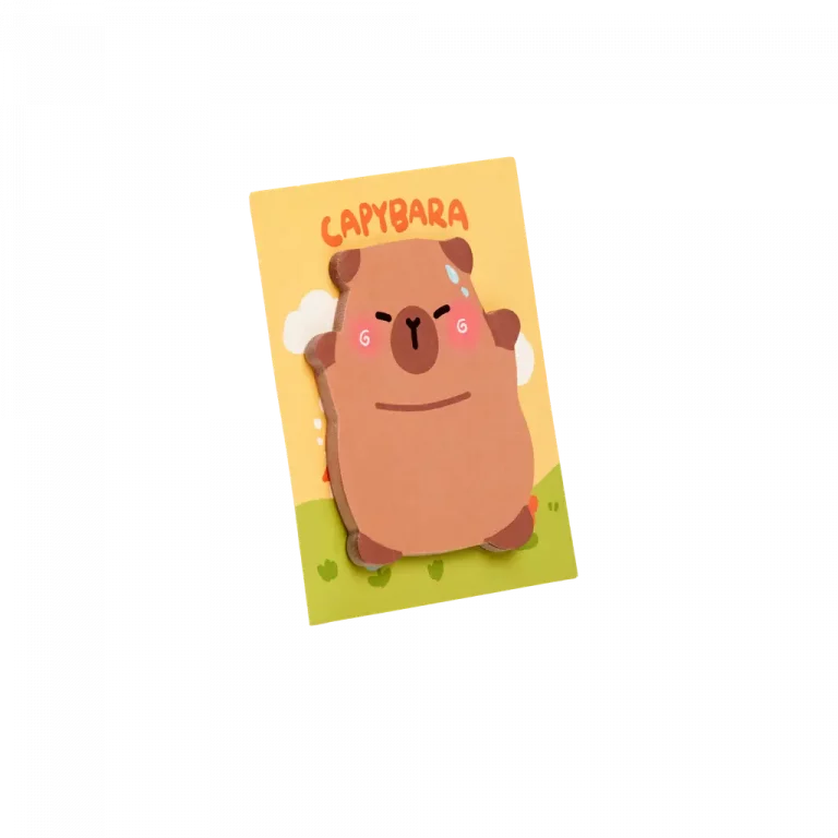 MUMUSO Haftnotizen mit Capybara, selbstklebende Notizzettel in Braun – niedliche Bürobedarf-Idee für den Alltag.