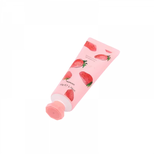 MUMUSO Handcreme mit Erdbeer, 50 g (Rosa) – feuchtigkeitsspendende Handpflege für trockene Hände im Alltag.