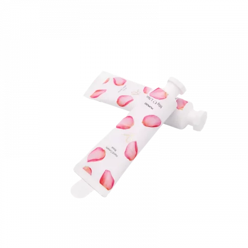 MUMUSO Handcreme mit Rosenduft, 50 g Tube in Weiß/Rosa – pflegende Handcreme für trockene Haut und empfindliche Hände.