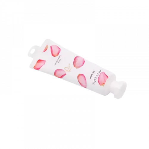 MUMUSO Handcreme mit Rosenduft, 50 g Tube in Weiß/Rosa – pflegende Handcreme für trockene Haut und empfindliche Hände.