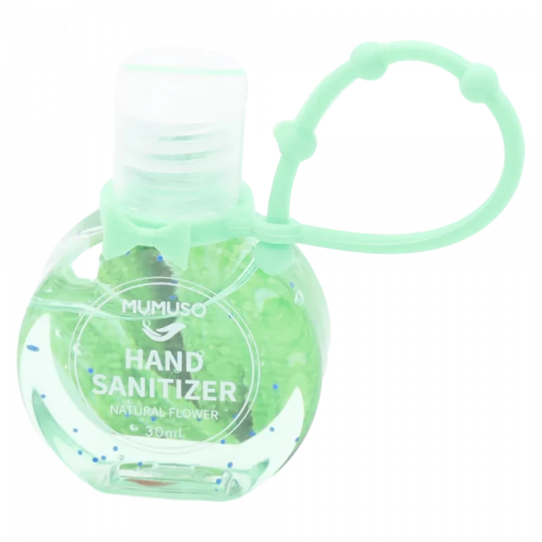 MUMUSO Handdesinfektionsgel mit Aloe Vera, 48,8 ml (hellgrün) – praktisches Desinfektionsgel für Handhygiene unterwegs.