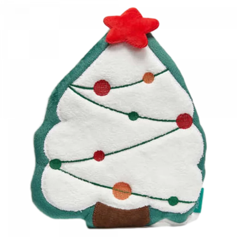 MUMUSO Handtuch mit Weihnachtsbaum, ca. 45,8 g (Weiß) – dekoratives Weihnachtshandtuch als Geschenkidee.