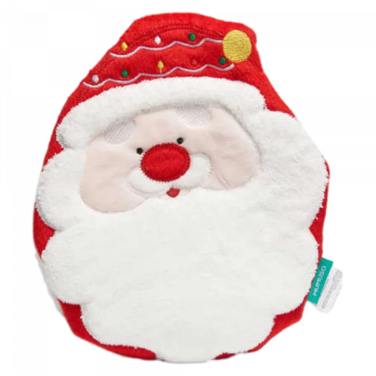 MUMUSO Handtuch in Rot mit Weihnachtsmann-Print – festliches Weihnachtshandtuch für Kinder und Erwachsene.